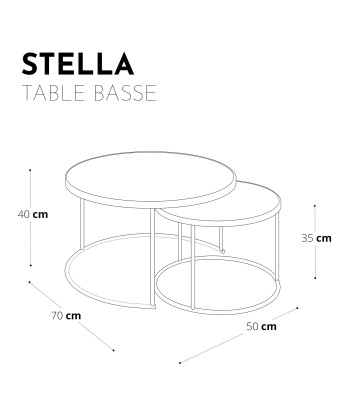 Table basse STELLA pieds dorés acheter