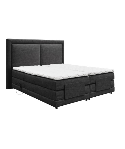 Ensemble de lit OSEE Tissu tramé 160x200 (tête de lit, surmatelas, sommier à relaxation électrique et matelas à ressorts ensachés) Par le système avancé 