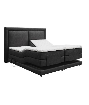 Ensemble de lit OSEE Tissu tramé 160x200 (tête de lit, surmatelas, sommier à relaxation électrique et matelas à ressorts ensachés) Par le système avancé 