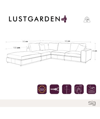 Canapé grand angle gauche LUSTGARDEN Lin et coton sélection de produits