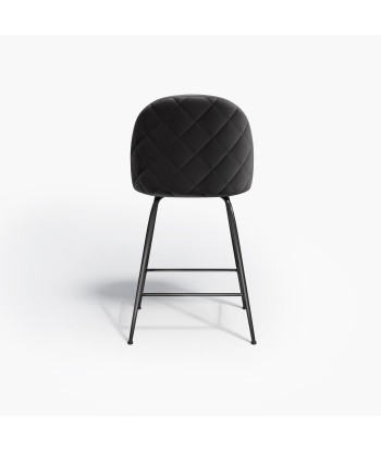 Set de 2 Tabourets de bar ELLA Velours pieds noirs votre restaurant rapide dans 