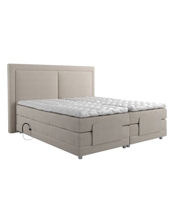 Ensemble de lit OSEE Tissu tramé 160x200 (tête de lit, surmatelas, sommier à relaxation électrique et matelas à ressorts ensachés) Par le système avancé 