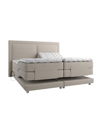 Ensemble de lit OSEE Tissu tramé 160x200 (tête de lit, surmatelas, sommier à relaxation électrique et matelas à ressorts ensachés) Par le système avancé 