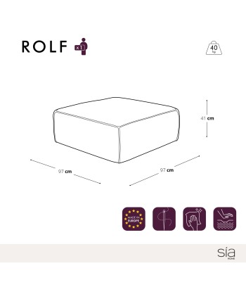 Pouf ROLF Tissu tramé plus qu'un jeu 