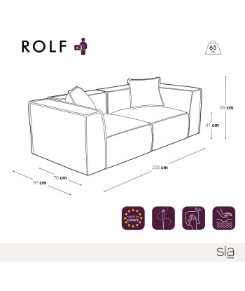 Canapé 3 places ROLF Tissu tramé Jusqu'à 80% De Réduction