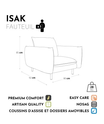 Fauteuil ISAK Velours chez Cornerstreet bien 