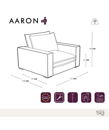 Fauteuil AARON Velours les ctes