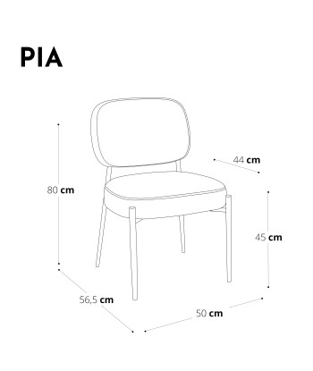 Set de 2 chaises PIA Velours pieds dorés vente chaude votre 