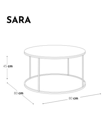 Table basse SARA Métal pieds noirs sélection de produits