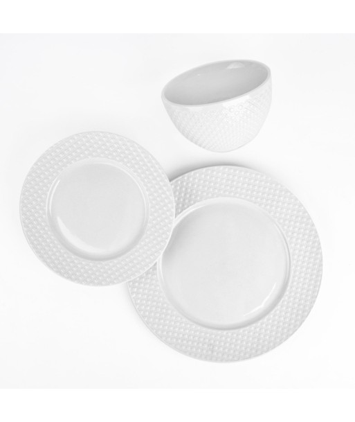 Service 18 pièces IRIS Porcelaine blanche pas cher 