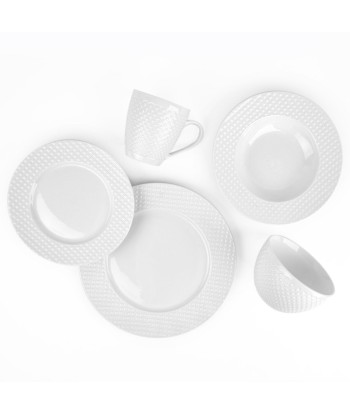 Service 34 pièces IRIS Porcelaine blanche plus qu'un jeu 