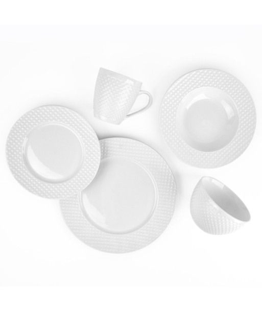 Service 34 pièces IRIS Porcelaine blanche plus qu'un jeu 