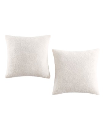 Lot de 2 coussins LAM carrés en bouclette 45x45cm pas cher 