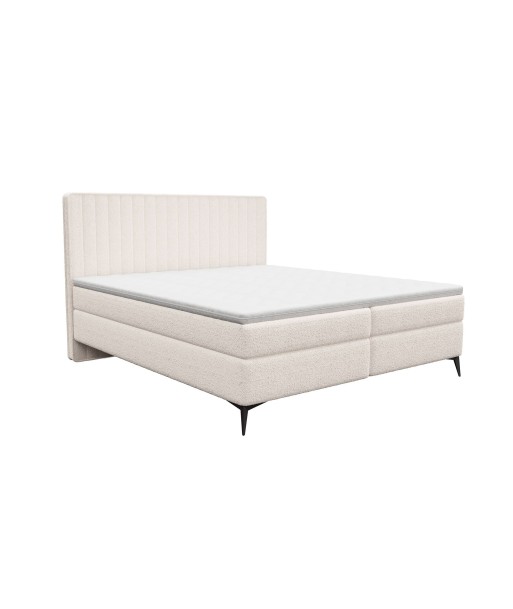 Ensemble de lit Gaya Bouclette 180x200cm (tête de lit, sommier à coffres, matelas et surmatelas) Véritable concentré