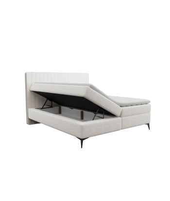 Ensemble de lit Gaya Bouclette 180x200cm (tête de lit, sommier à coffres, matelas et surmatelas) Véritable concentré