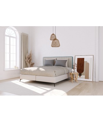 Ensemble de lit Gaya Tissu tramé 160x200cm (tête de lit, sommier à coffres, matelas et surmatelas) online