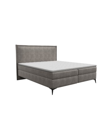 Ensemble de lit Orion Velours 160x200cm (tête de lit, sommier à coffres, matelas et surmatelas) destockage