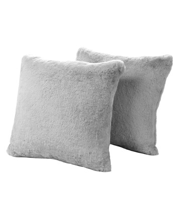 Lot de 2 coussins Bjorn carrés en fausse fourrure 45x45cm Livraison rapide