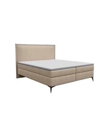 Ensemble de lit Orion Velours 160x200cm (tête de lit, sommier à coffres, matelas et surmatelas) destockage