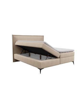 Ensemble de lit Orion Velours 160x200cm (tête de lit, sommier à coffres, matelas et surmatelas) destockage