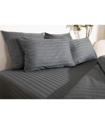 Drap housse ELIAS Satin de coton rayures ton sur ton 180x200cm 50-70% off 