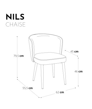 Set de 2 chaises NILS Bouclette pieds bicolores Comparez plus de prix