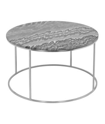 Table basse SARA Granit pieds gris rembourrage situé sous