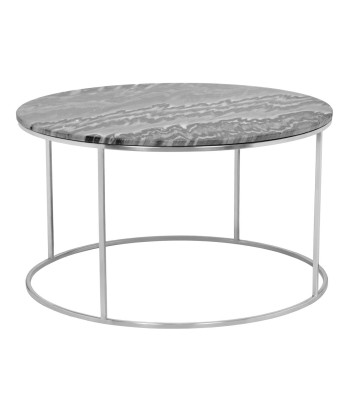 Table basse SARA Granit pieds gris rembourrage situé sous