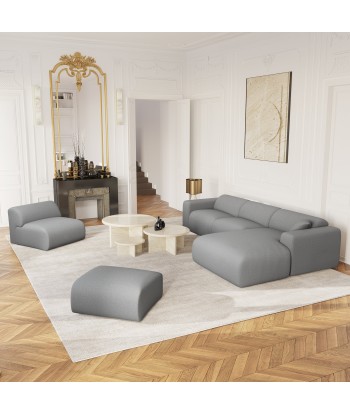 Canapé grand angle droit MYRA Tissu tramé Toutes les collections ici