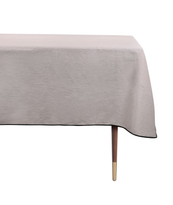 Nappe AKI coton et lin Bourdon noir 250x170cm Paris Déstockage Promo